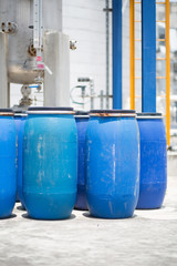 Blue Barrels storage drums