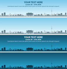 Fototapeta premium Seoul Skyline Event Banner