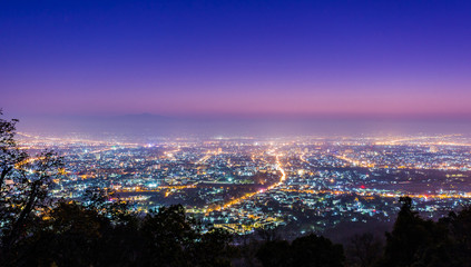 Chiang mai city Thailand ,View from Doi Suthep scenic point