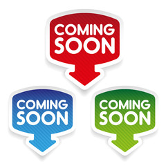 Coming Soon label vector