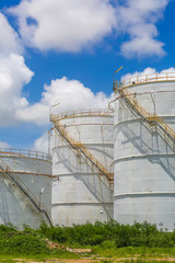 Large oil tanks