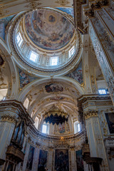 Fototapeta na wymiar BERGAMO, LOMBARDY/ITALY - JUNE 26 : Interior View of the Cathedral of St Alexander in Bergamo on June 26, 2017