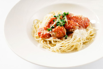 spaghetti with meatballs