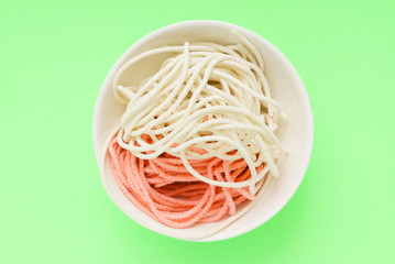 color handmade noodle