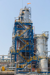 Fototapeta na wymiar Big structure of oil refinery plant in day time