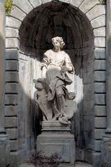 BERGAMO, LOMBARDY/ITALY - JUNE 26 : Statue in Bergamo on June 26, 2017
