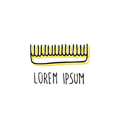 comb doodle icon