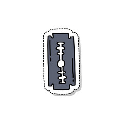razor blade doodle icon