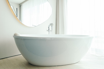 Beautiful luxury white bathtub