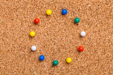 Pinned on corkboard.