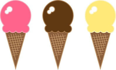 ice cream elements-chocolate, vanilla, strawberry
