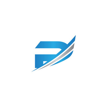 initial letter logo wing etno modern P