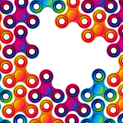 Fidget hand finger spinner stress relieving, colorful toy for removing anxiety and increasing concentration.