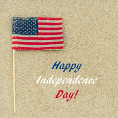 Independence USA day background on the beach