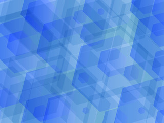 背景　六角　ブルー