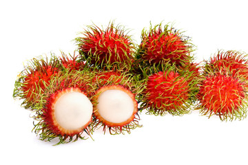 rambutan isolated on white background