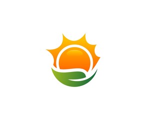 Sun leaf logo