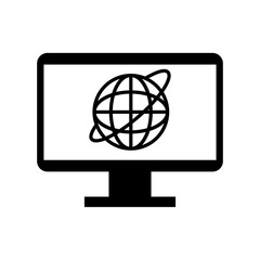 Computer internet news icon vector illustration design isolated 