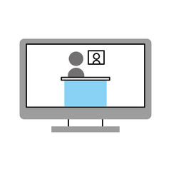 Computer internet news icon vector illustration design graphic