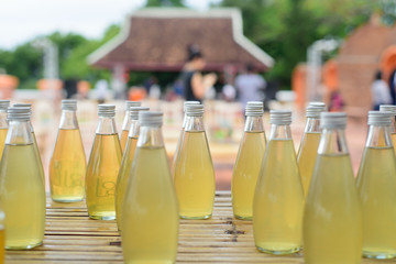 Herbal in glass bottles