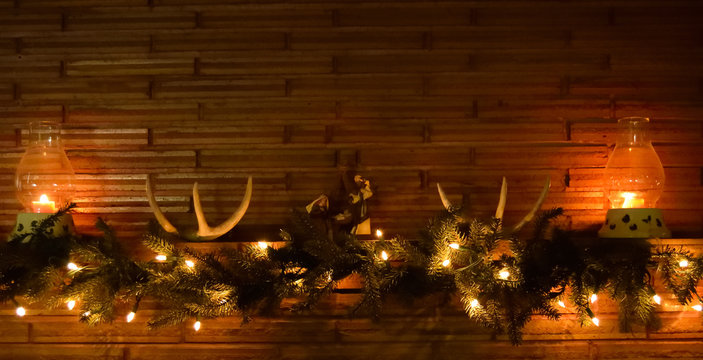 Decorated Fireplace Mantlepiece