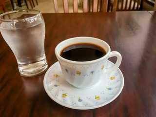 cup of coffee on the table