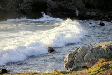 Wave Breaking against a Coastal Shore