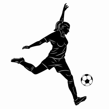 recommend clip art: illustration of soccer player, vector draw