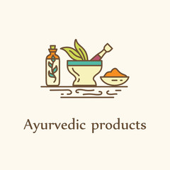 Ayurvedic products - logo template