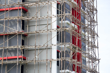 scaffolding made from wood