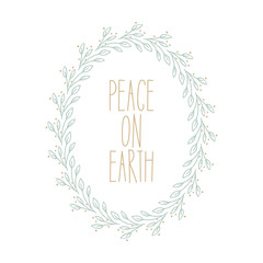 Obraz premium kbecca_vector_peaceonearth_wreath