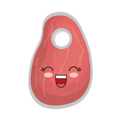 kawaii  meat steak icon