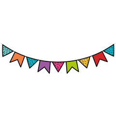 party garlands isolated icon vector illustration design