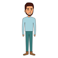 young man avatar character vector illustration design