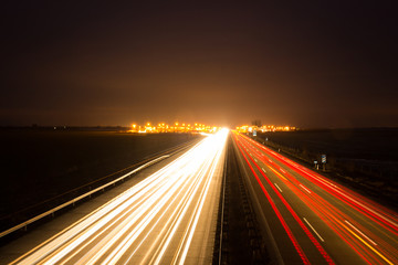 Obraz na płótnie Canvas Highway at night