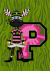 P is for Pirate - Zebra