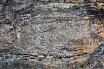 Engraving in stone