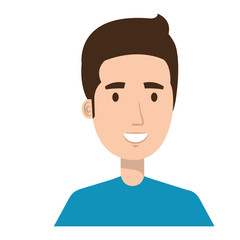 young man model avatar character vector illustration design