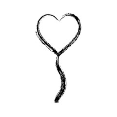 balloon in heart shape icon
