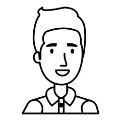young man model avatar character vector illustration design