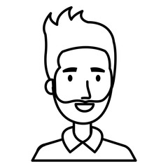 young man model avatar character vector illustration design