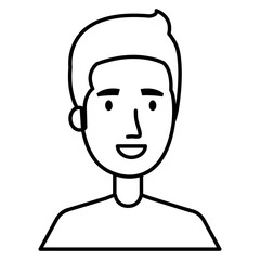 young man model avatar character vector illustration design