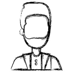 young man model avatar character vector illustration design