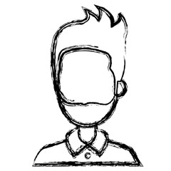 young man model avatar character vector illustration design