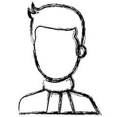 young man model avatar character vector illustration design