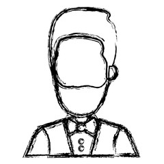 young man model avatar character vector illustration design