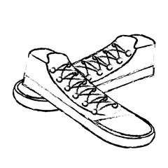 young shoes style icon vector illustration design