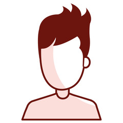 young man model avatar character vector illustration design