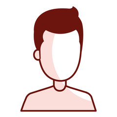 young man model avatar character vector illustration design