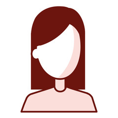 beautiful and young woman character vector illustration design